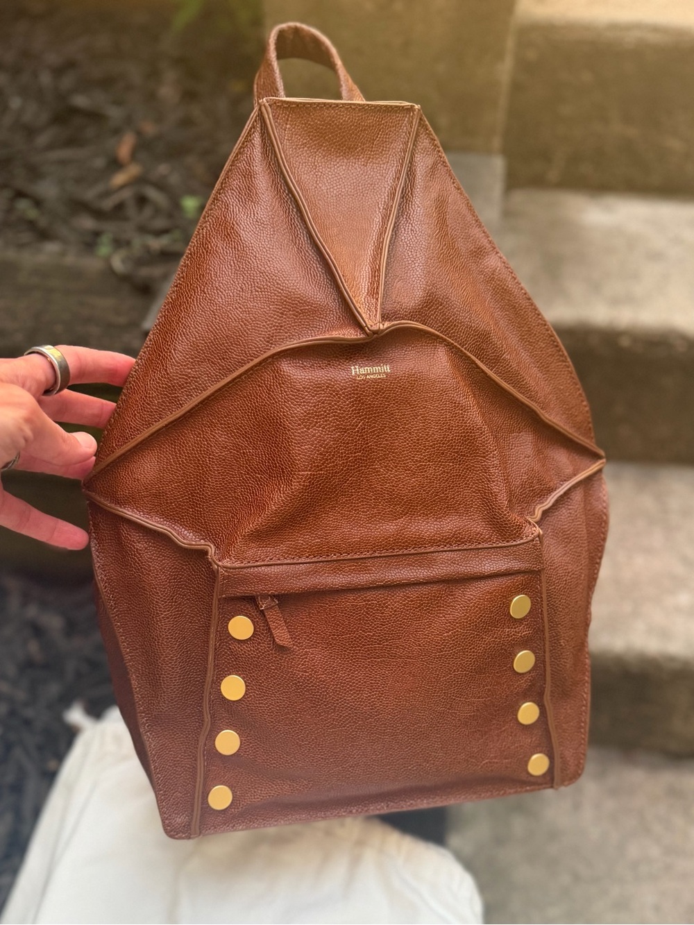 Gorgeous large leather Hammitt Bob backpack beautiful condition dustbag included